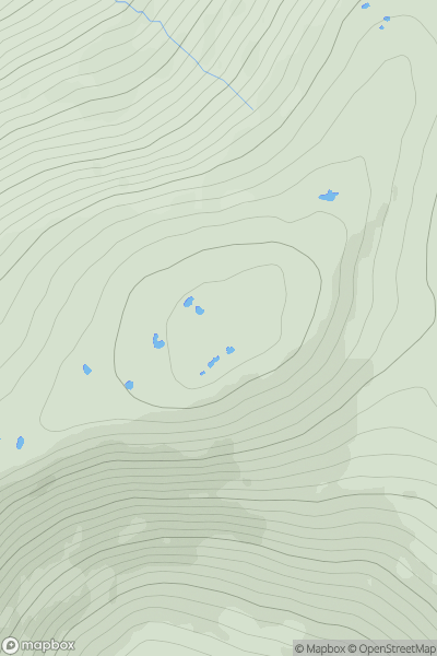 Thumbnail image for Beinn a' Bhric [Fort William to Loch Treig & Loch Leven] showing contour plot for surrounding peak